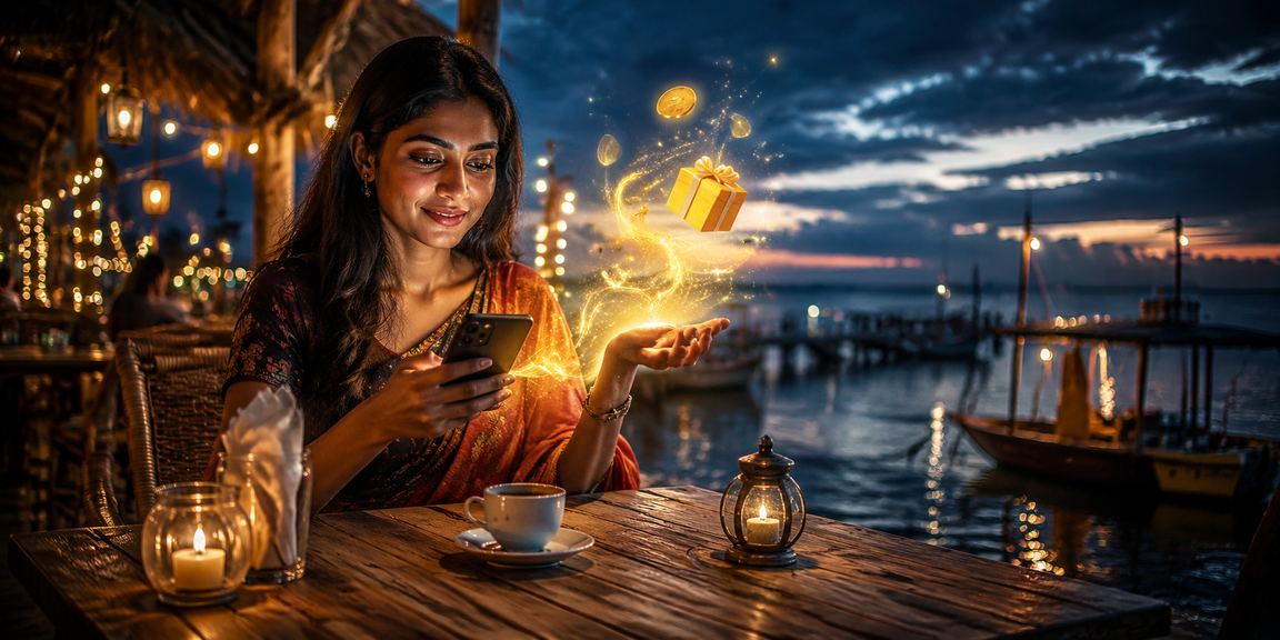 কক্সবাজার সমুদ্র সৈকতে মোবাইলে পেমেন্ট করছেন একজন ব্যবহারকারী