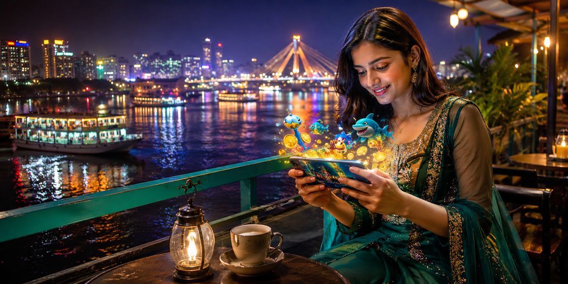 ময়মনসিংহে মোবাইলে ফিশিং গেম খেলছেন ব্যবহারকারী